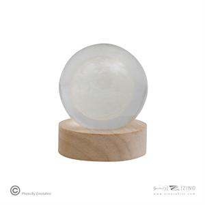 گوی کریستال 6سانت پایه چوبی کدP-2